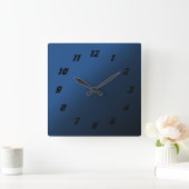 Horloge Carrée Cool Shadow Effect Sonic Numbers Blue (Maison)