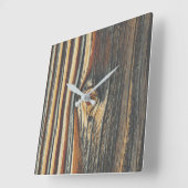 Horloge Carrée COOL Wood (Angle)