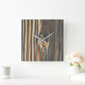 Horloge Carrée COOL Wood (Maison)