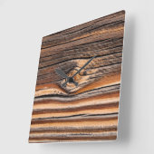 Horloge Carrée COOL Wood (Angle)