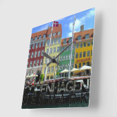 Horloge Carrée Copenhague (Angle)