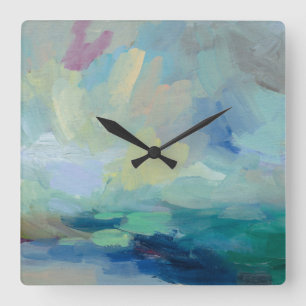 Horloge Carrée Copie abstraite   Silvia Vassileva de la tempête 