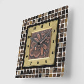 Horloge Carrée Copper (Angle)