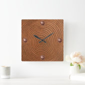 Horloge Carrée Copper Spiral (Maison)