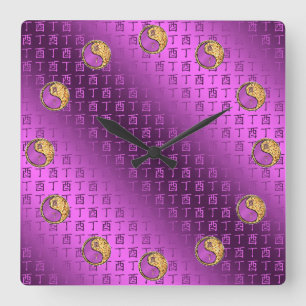 Horloge Carrée Coq de feu