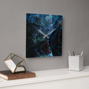 Horloge Carrée Coque Abstrait Opal Bleu pour RAZR