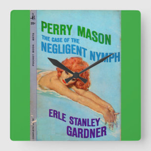 Horloge Carrée Coque de la couverture du livre Negligent Nymph