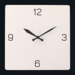 Horloge Carrée Coquillage blanc FFF5EE - Option pour ajouter un n<br><div class="desc">Ajoutez un nom, des initiales ou du texte, ou gardez la couleur seule. La couleur correspond à d'autres éléments du magasin en fonction du nom et du code HEX (triplet hexadécimal à six chiffres) qui s'affiche. Utilisez ce code pour mélanger, mettre en correspondance et customiser tout autre élément pour l'accompagner...</div>