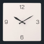 Horloge Carrée Coquillage blanc FFF5EE - Option pour ajouter un n<br><div class="desc">Ajoutez un nom, des initiales ou du texte, ou gardez la couleur seule. La couleur correspond à d'autres éléments du magasin en fonction du nom et du code HEX (triplet hexadécimal à six chiffres) qui s'affiche. Utilisez ce code pour mélanger, mettre en correspondance et customiser tout autre élément pour l'accompagner...</div>