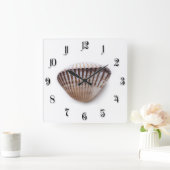 Horloge Carrée Coquillage unique (Maison)