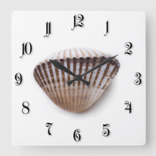 Horloge Carrée Coquillage unique