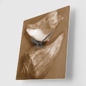 Horloge Carrée Coquilles sensuelles (Angle)