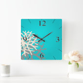 Horloge Carrée Coral on the Beach | grey (Maison)
