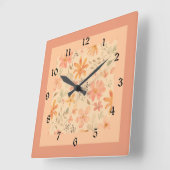 Horloge Carrée Coral rose doré mélange et match (Angle)