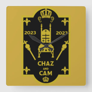 Horloge Carrée Coronation royale anglaise du roi Charles 2023