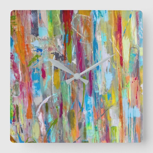 Horloge Carrée Cosmic Chaos Wall Clock (Recto)