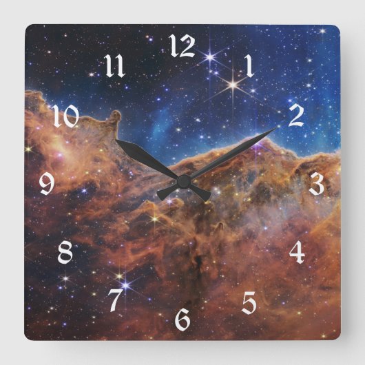 Horloge Carrée Cosmic Cliffs Carina Nebula Space Webb Telescope  (Recto)