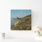 Horloge Carrée Côte Californie Paysage de voyage Pittoresque (Maison)