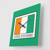Horloge Carrée Côte d'Ivoire (Angle)