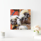 HORLOGE CARRÉE COTON - TOP TAMARIN SINGES (Maison)