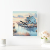 Horloge Carrée Cottage côtier à Sunrise Marsh (Maison)