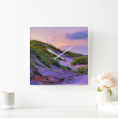 Horloge Carrée Coucher de soleil (Maison)