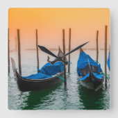 Horloge Carrée Coucher de soleil à Venise (Recto)