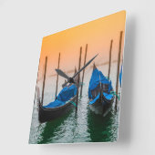 Horloge Carrée Coucher de soleil à Venise (Angle)