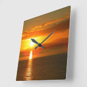 Horloge Carrée Coucher de soleil du passage intérieur (Angle)