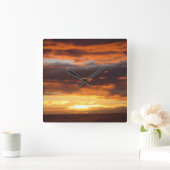 Horloge Carrée Coucher de soleil Lahaina Maui Hawaii (Maison)