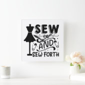 Horloge Carrée Coudre et coudre (Maison)