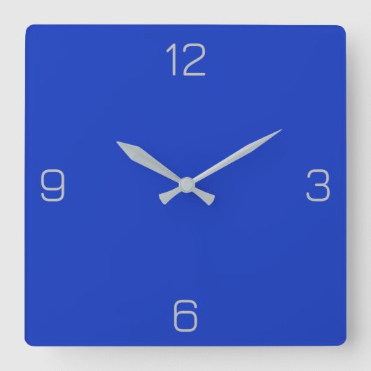 Horloge Carrée Couleur Cobalt Blue 1338BE, avec option Ajouter un (Recto)
