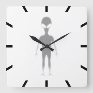 Horloge Carrée Couleur de l'arrière - plan imprimé personnalisa