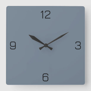Horloge Carrée Couleur gris ardoise 708090 - Option pour ajouter
