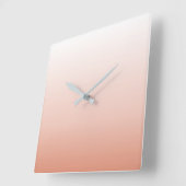 Horloge Carrée couleur pastel printanier rose pâle (Angle)