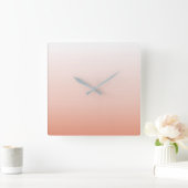 Horloge Carrée couleur pastel printanier rose pâle (Maison)