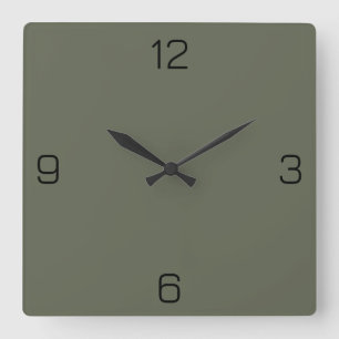 Horloge Carrée Couleur Quatre Feuilles Vert Clover 616652 - Optio