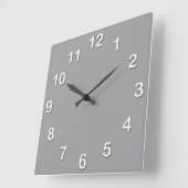 Horloge Carrée Couleur solide : gris foncé (Angle)