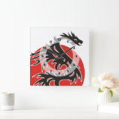 Horloge Carrée COULEURS DE DRAPEAU RASTAFARI + vos idées (Maison)