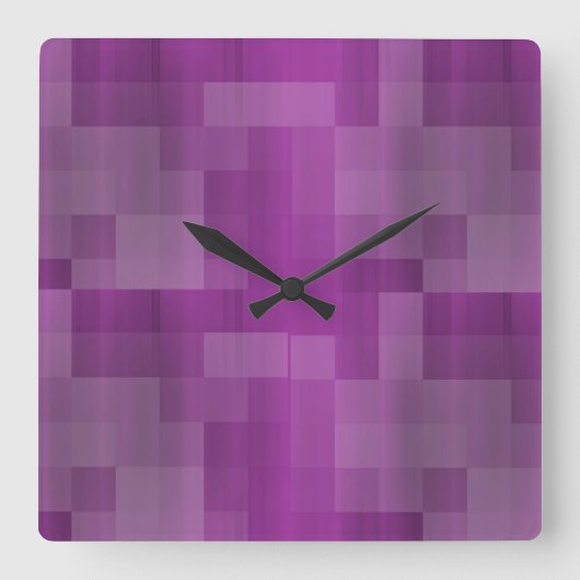 Horloge Carrée Couleurs de styles classiques (Recto)