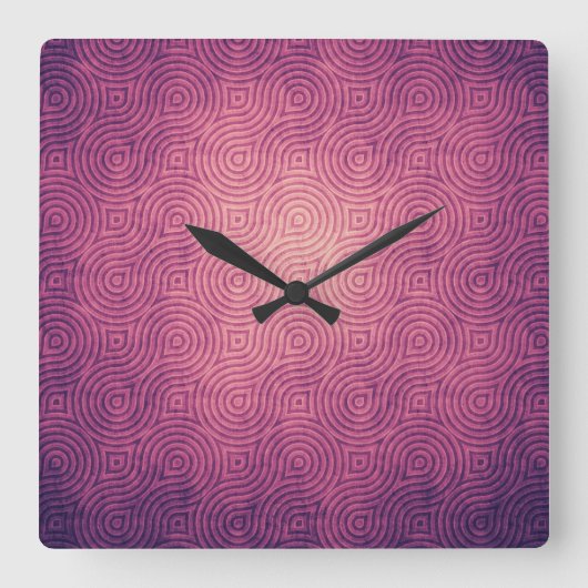 Horloge Carrée Couleurs des styles classiques (Recto)