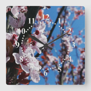 Horloge Carrée Couleurs du printemps