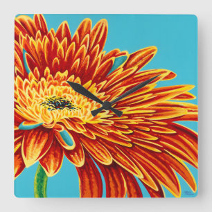 Horloge Carrée Couleurs éclatées I