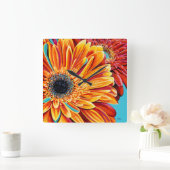 Horloge Carrée Couleurs éclatées II (Maison)