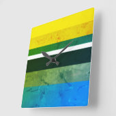 Horloge Carrée Couleurs naturelles Rectangles horizontales famili (Angle)