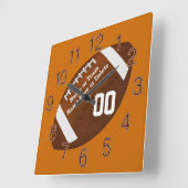 Horloge Carrée COULEURS, NOM, NOMBRE D'Horloges De Football (Angle)