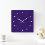 Horloge Carrée Couleurs personnalisées et numéros de police horlo<br><div class="desc">Belles couleurs personnalisables Horloge - Choisissez / ajoutez vos couleurs arrière - plans et numériques préférées ! Choisissez Vos Polices Numériques Uniques ! Ajoutez votre texte / nom / date / logo / image ...  ou sinon :) Profitez - Soyez heureux - Soyez en santé !</div>