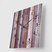 Horloge Carrée Couleurs vintages (Angle)