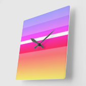 Horloge Carrée Couleurs vives Rectangles horizontales familières (Angle)