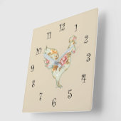 Horloge Carrée Country Kitchen Clock (Angle)